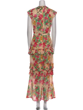 Damaris Bailey Floral Print Long Dress
