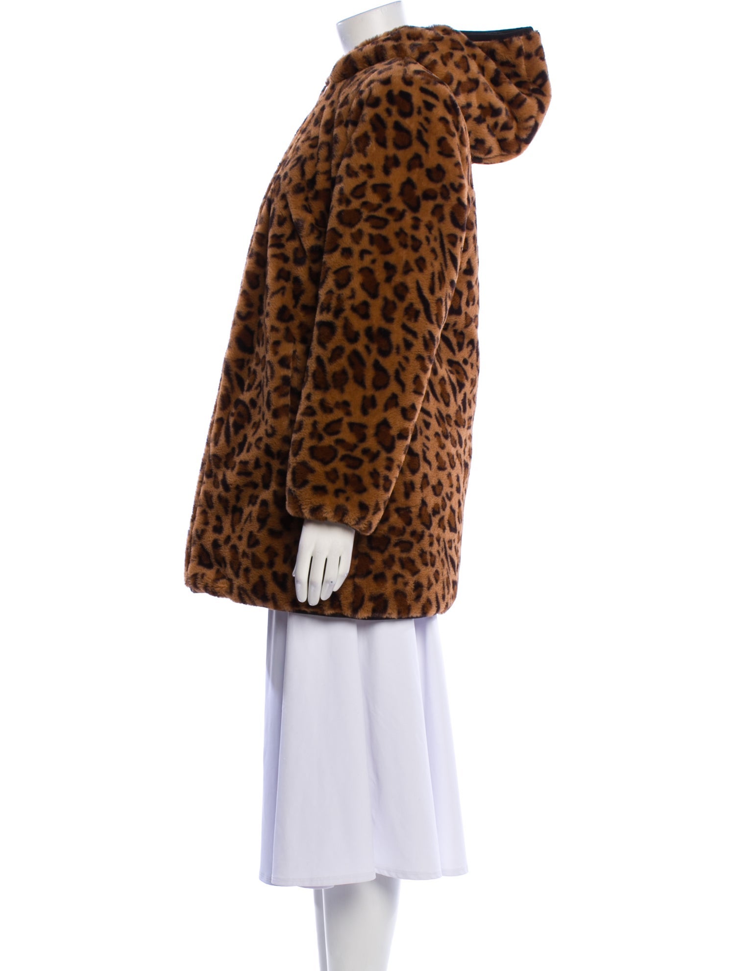 Dennis By Dennis Basso Silk Animal Print Faux Fur Jacket