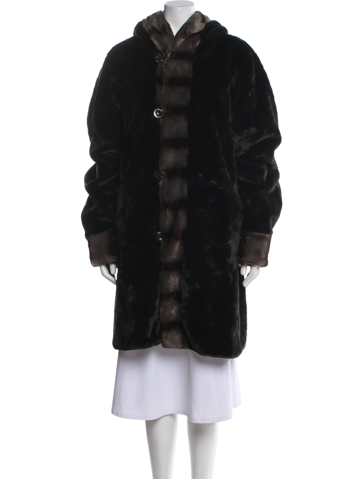 Dennis By Dennis Basso Faux Fur Faux Fur Coat