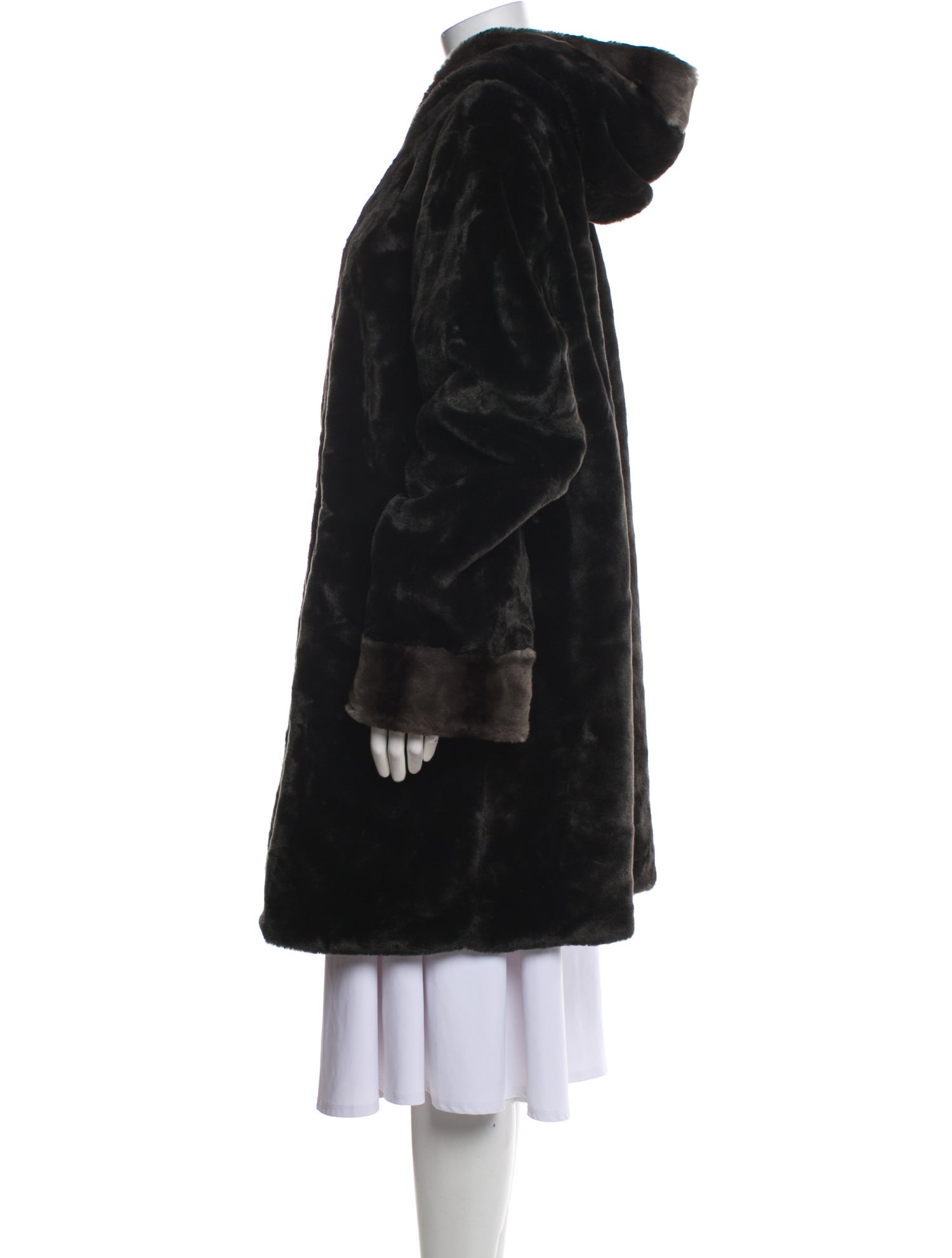 Dennis By Dennis Basso Faux Fur Faux Fur Coat