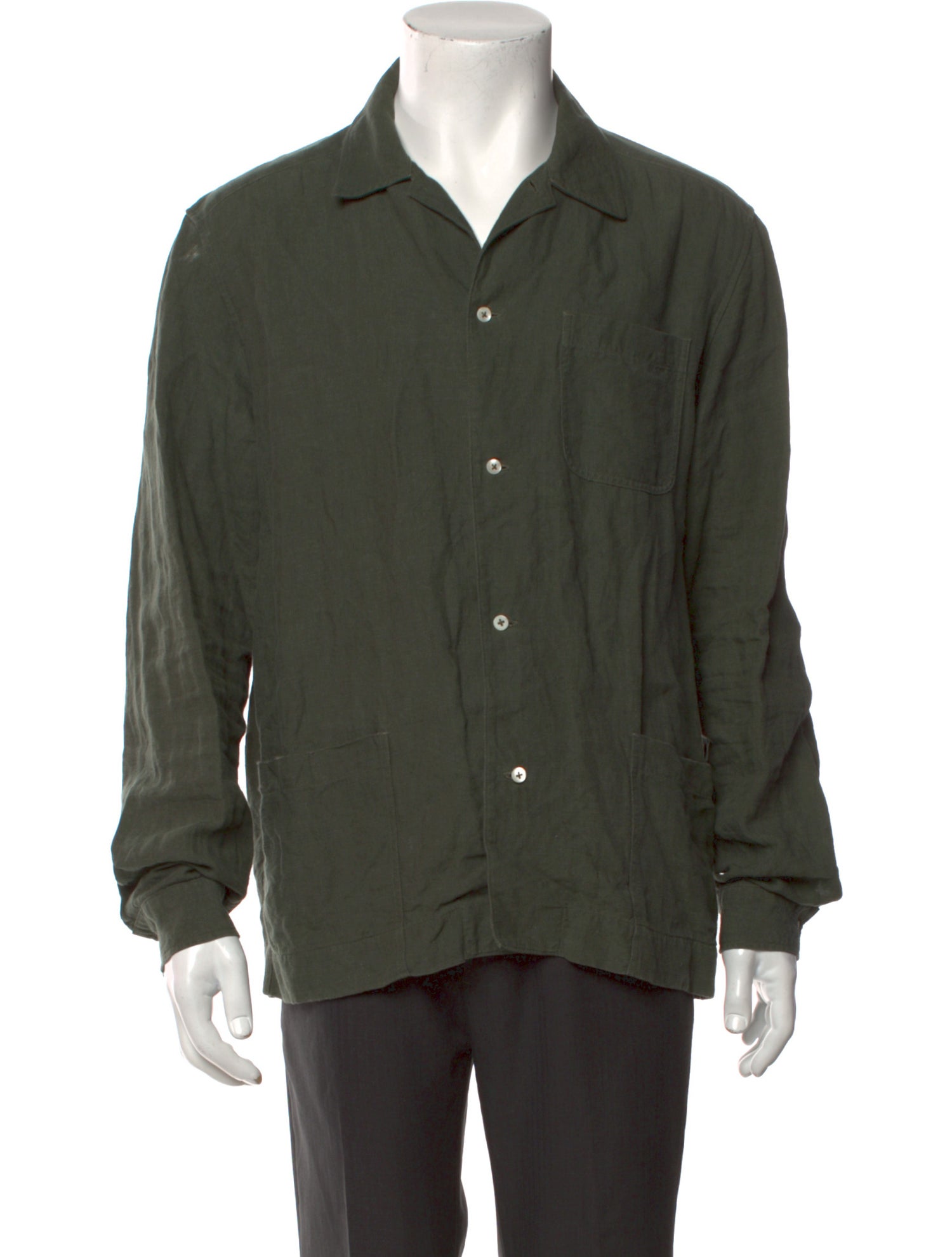 De Bonne Facture Linen Long Sleeve Shirt