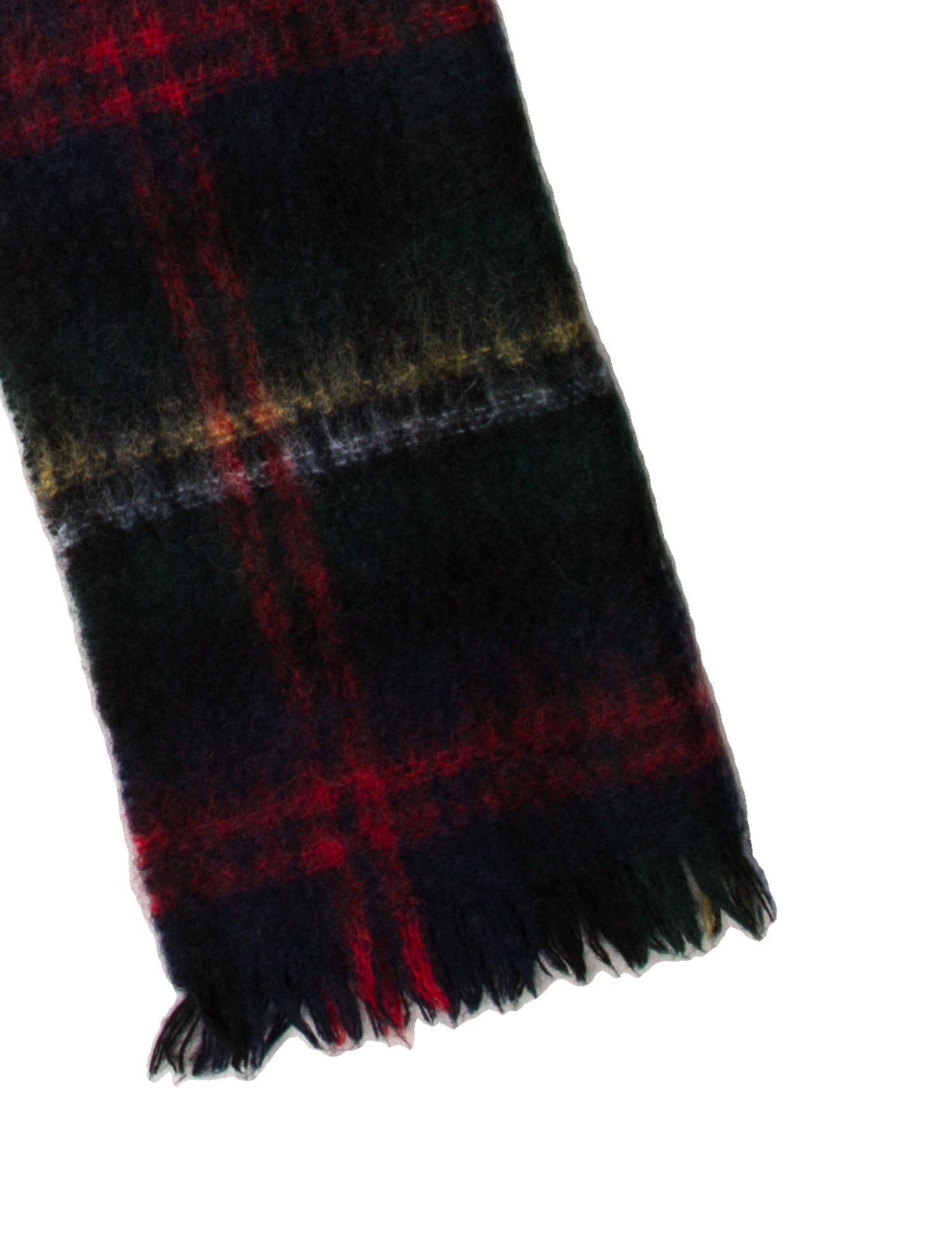 De Bonne Facture Wool Plaid Print Scarf