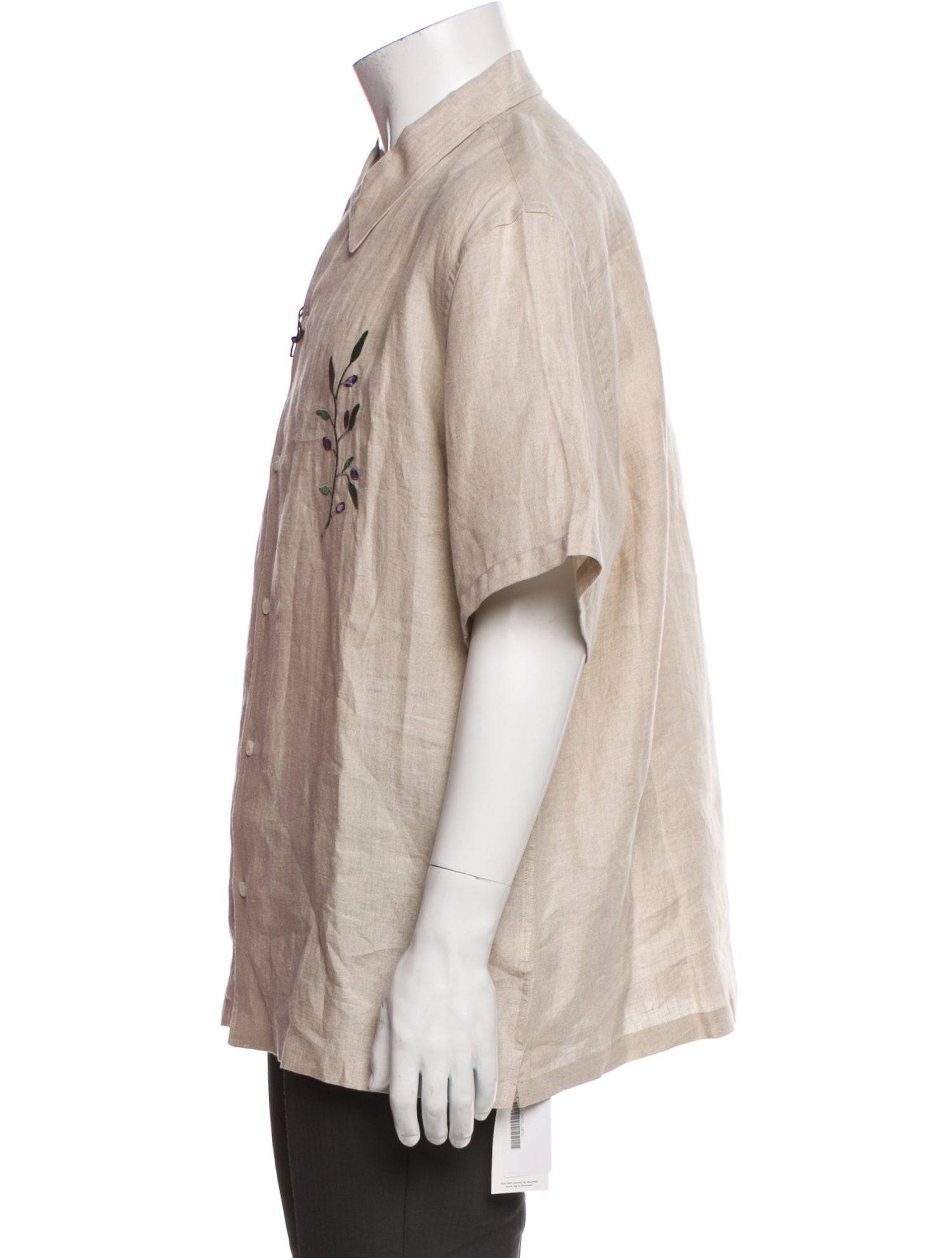 De Bonne Facture Linen Graphic Print Shirt w/ Tags