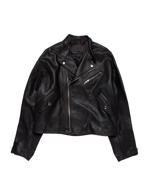 Diesel Black Gold Leather Moto Jacket black