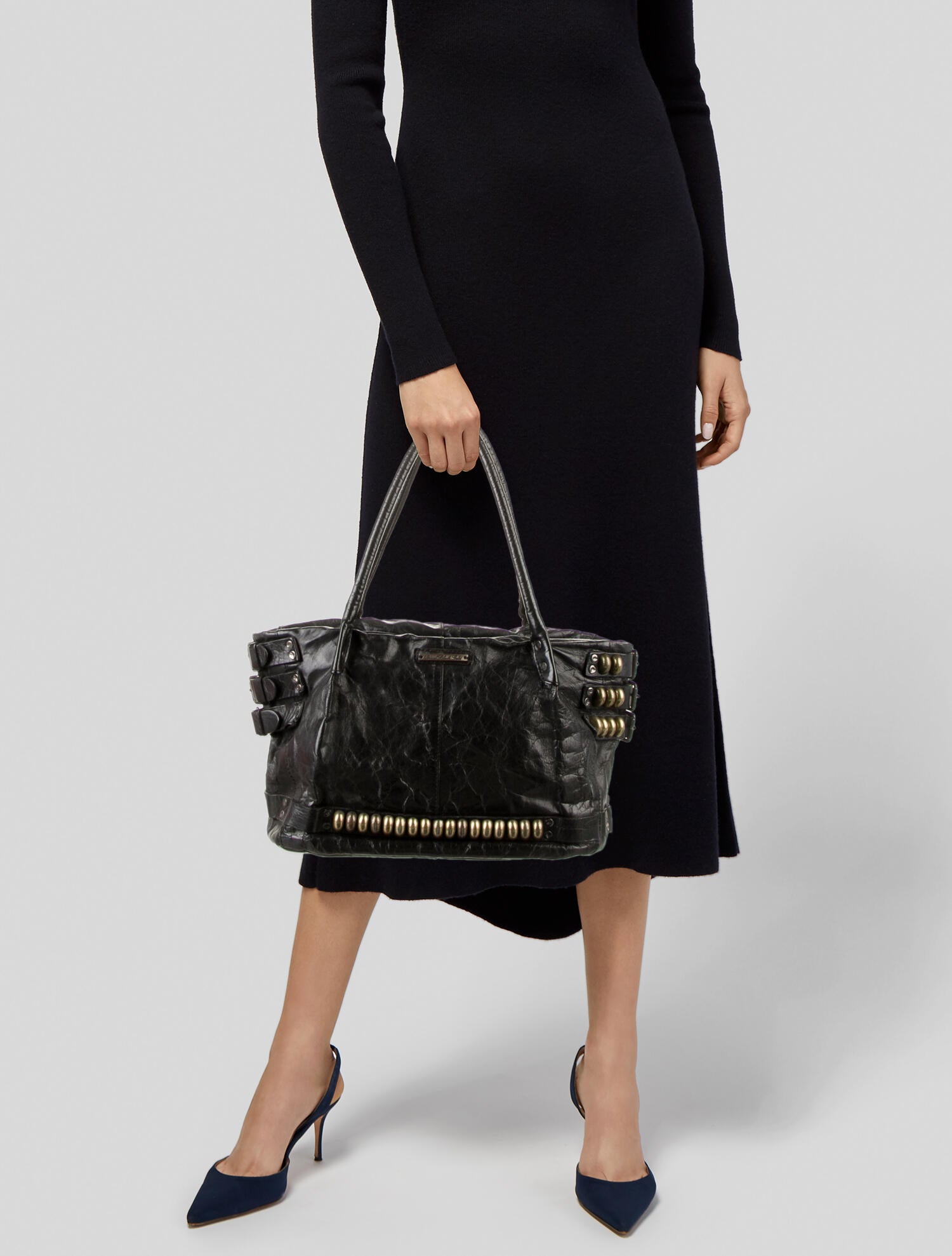 Diesel Black Gold Leather Tote Bag - Black Shoulder Bags, Handbags -  WDBGD21622 | The RealReal