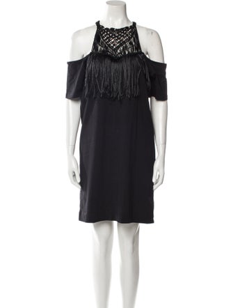 Diesel Black Gold Off-The-Shoulder Mini Dress