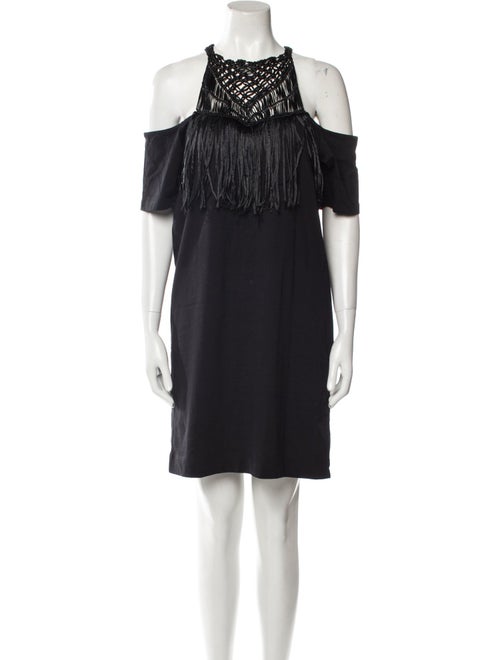 Diesel Black Gold Off-The-Shoulder Mini Dress