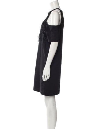 Diesel Black Gold Off-The-Shoulder Mini Dress