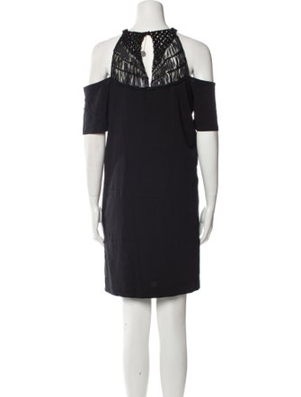 Diesel Black Gold Off-The-Shoulder Mini Dress