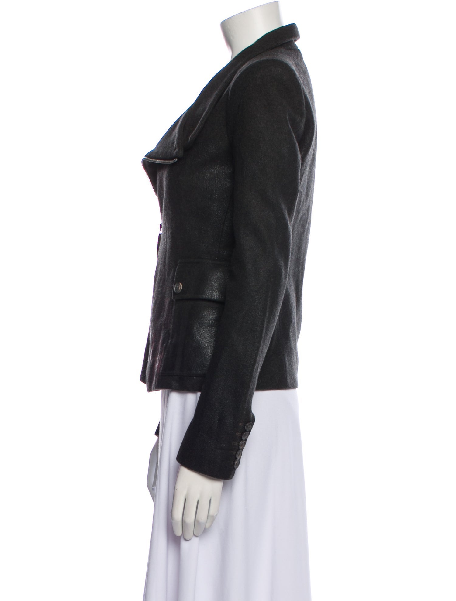 Diesel Black Gold Leather Biker Jacket