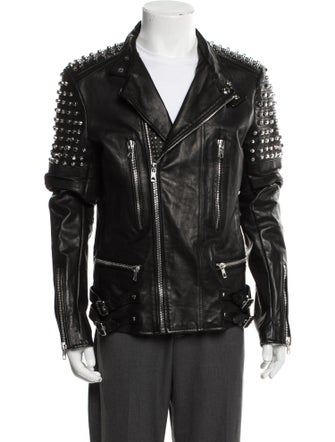 Diesel Black Gold Leather Moto Jacket