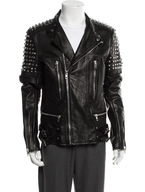 Diesel Black Gold Leather Moto Jacket