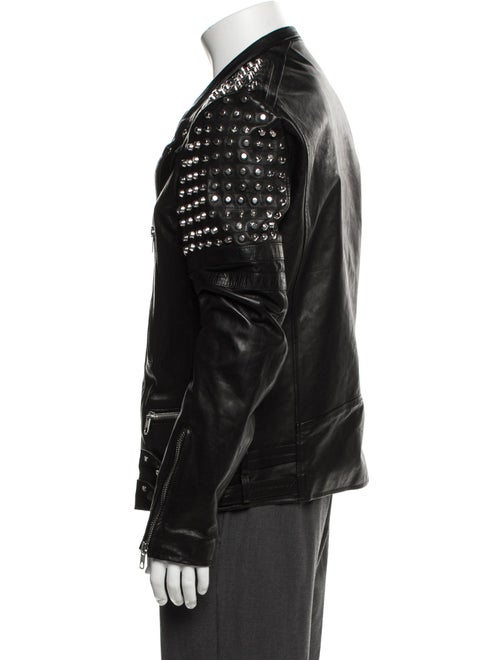 Diesel Black Gold Leather Moto Jacket