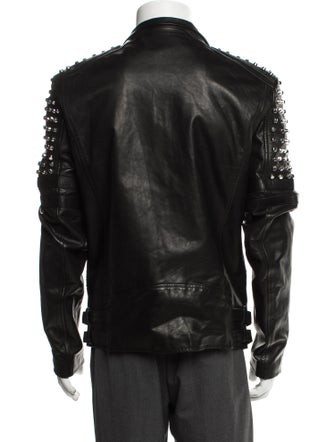 Diesel Black Gold Leather Moto Jacket
