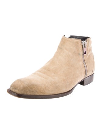 Diesel Black Gold Suede Boots