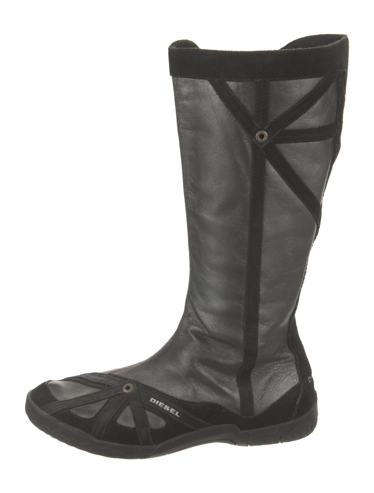 Diesel Leather Rain Boots