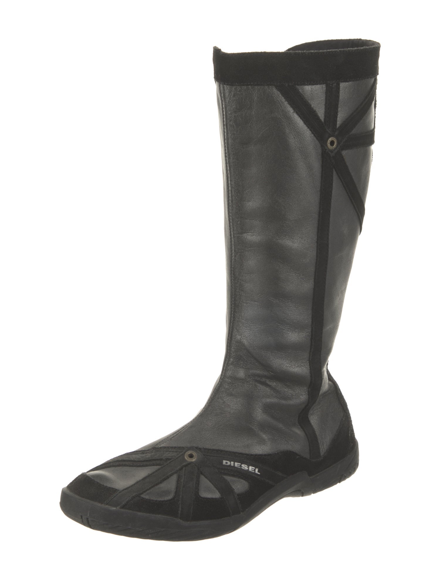 Diesel Leather Rain Boots