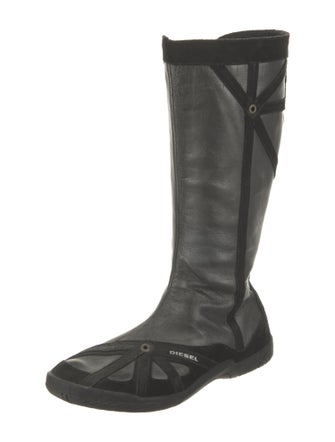 Diesel Leather Rain Boots