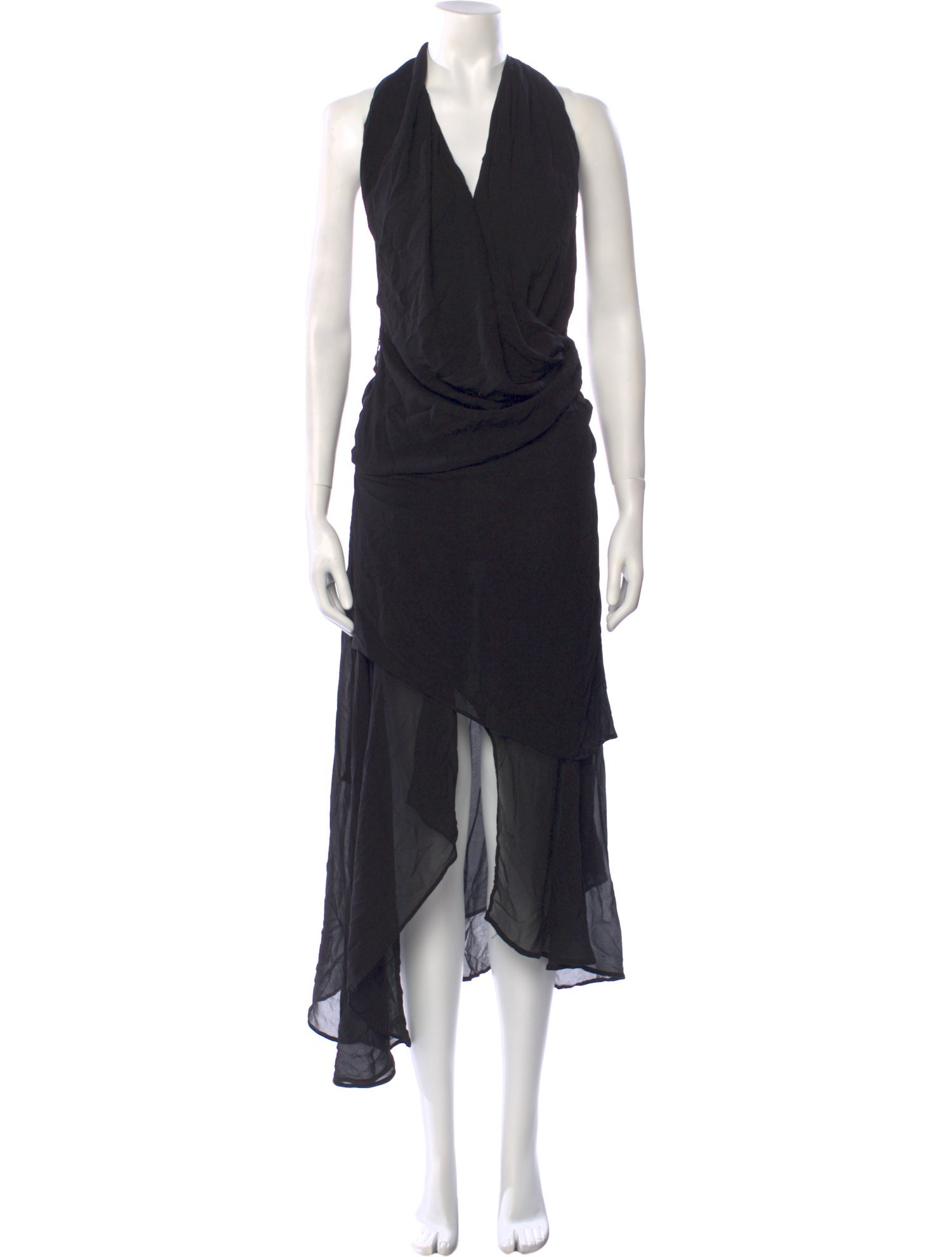 Diesel Black Gold Silk Long Dress