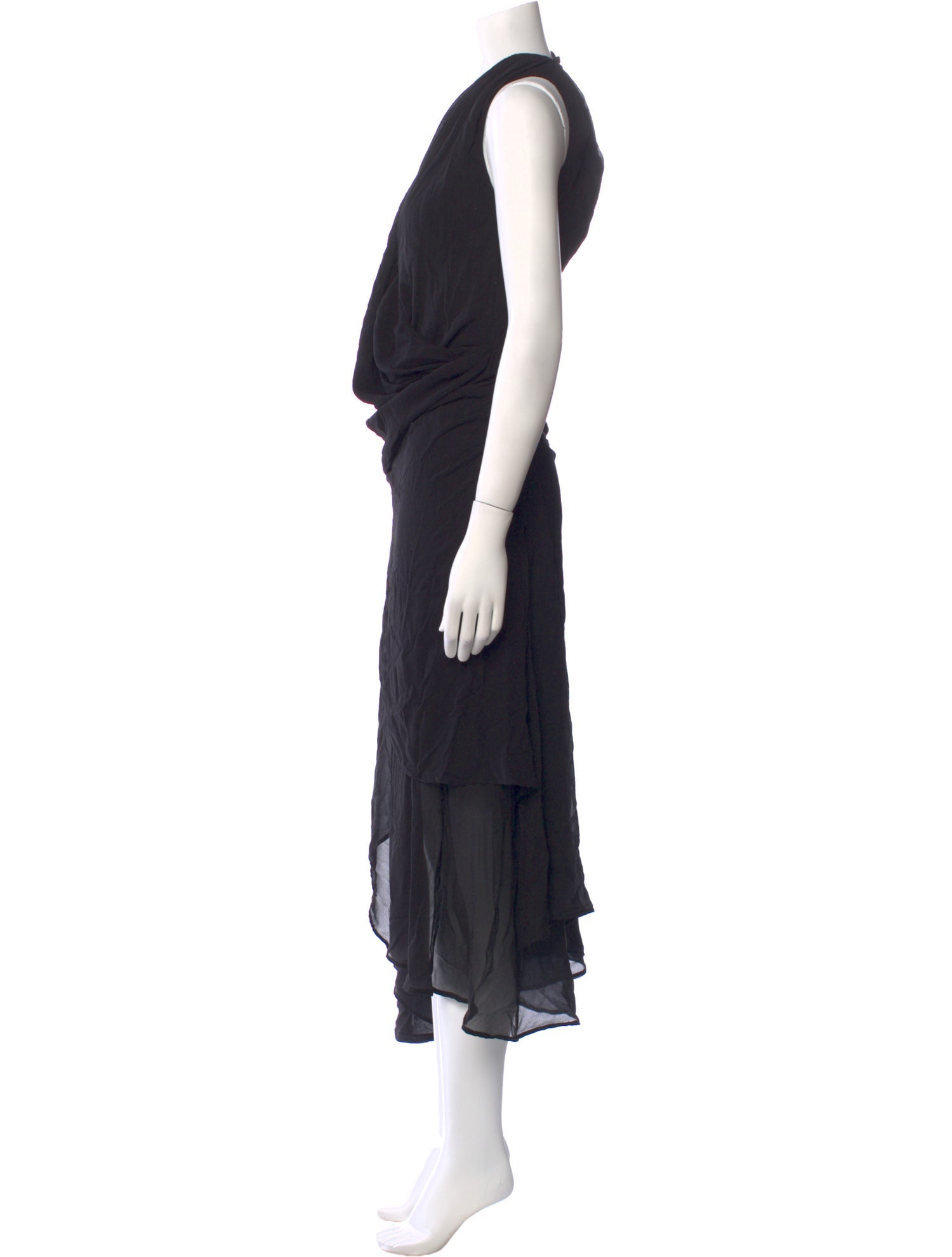 Diesel Black Gold Silk Long Dress