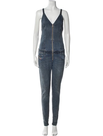 Diesel Black Gold V-Neck Jumpsuit