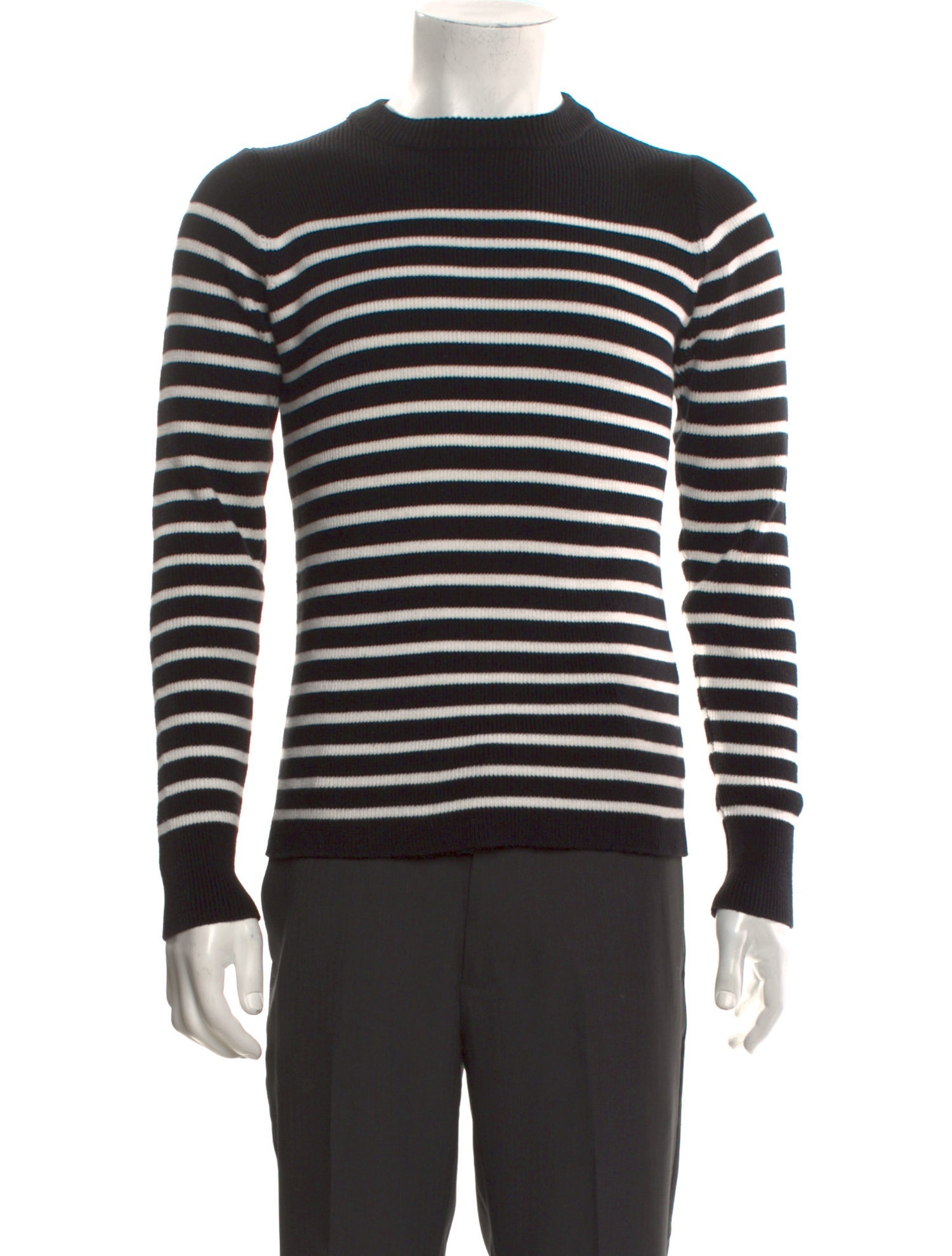 Diesel Black Gold Striped Crew Neck Pullover