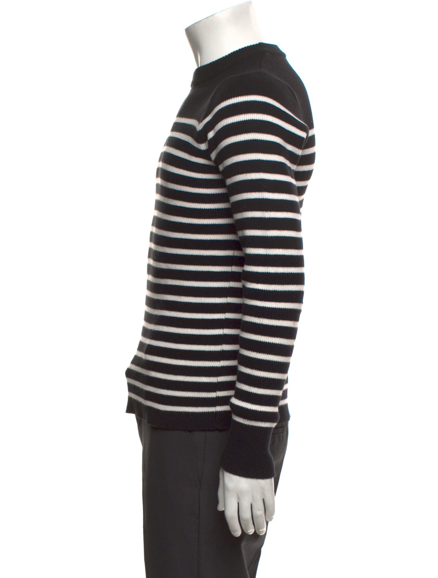 Diesel Black Gold Striped Crew Neck Pullover