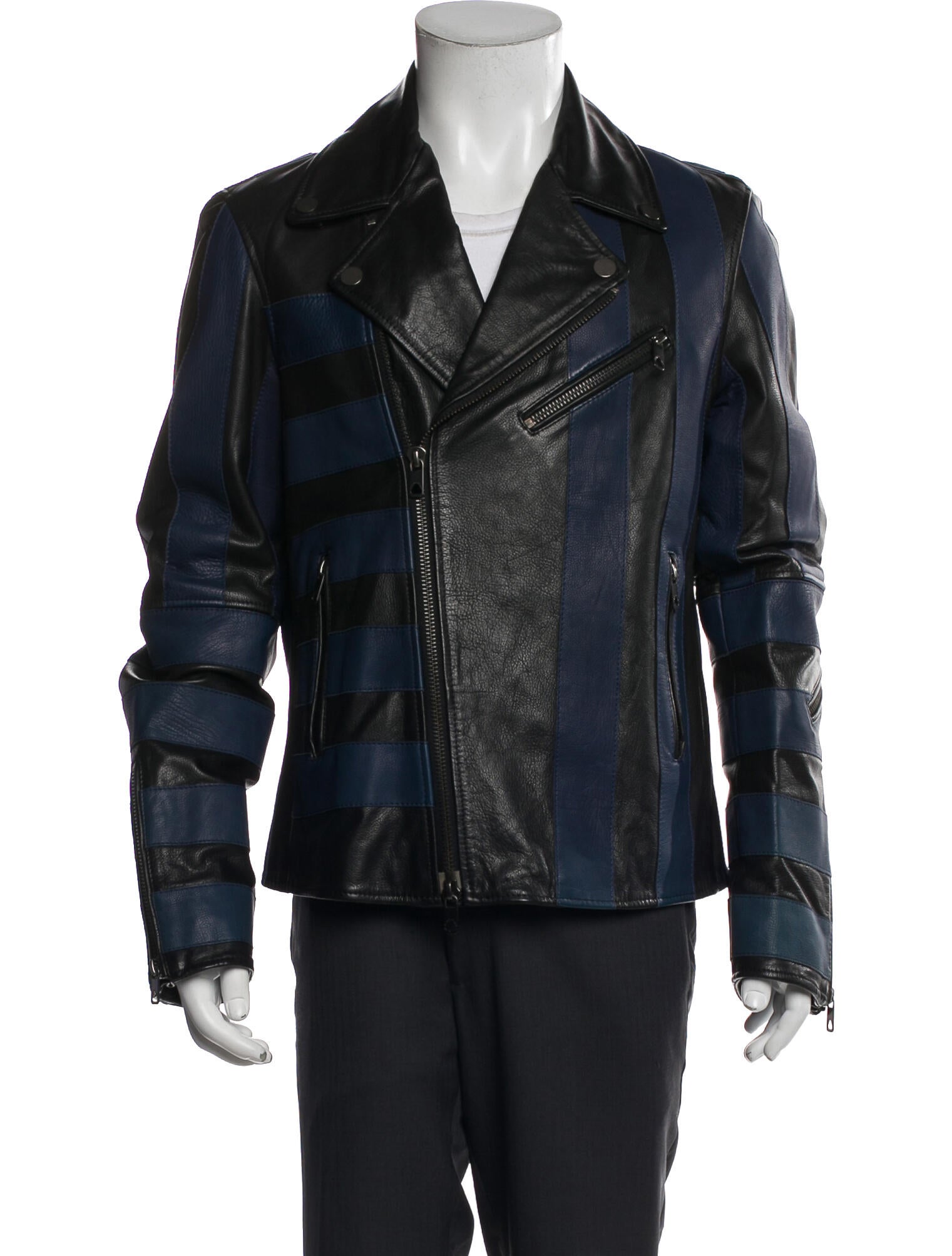 Diesel Black Gold Leather Moto Jacket