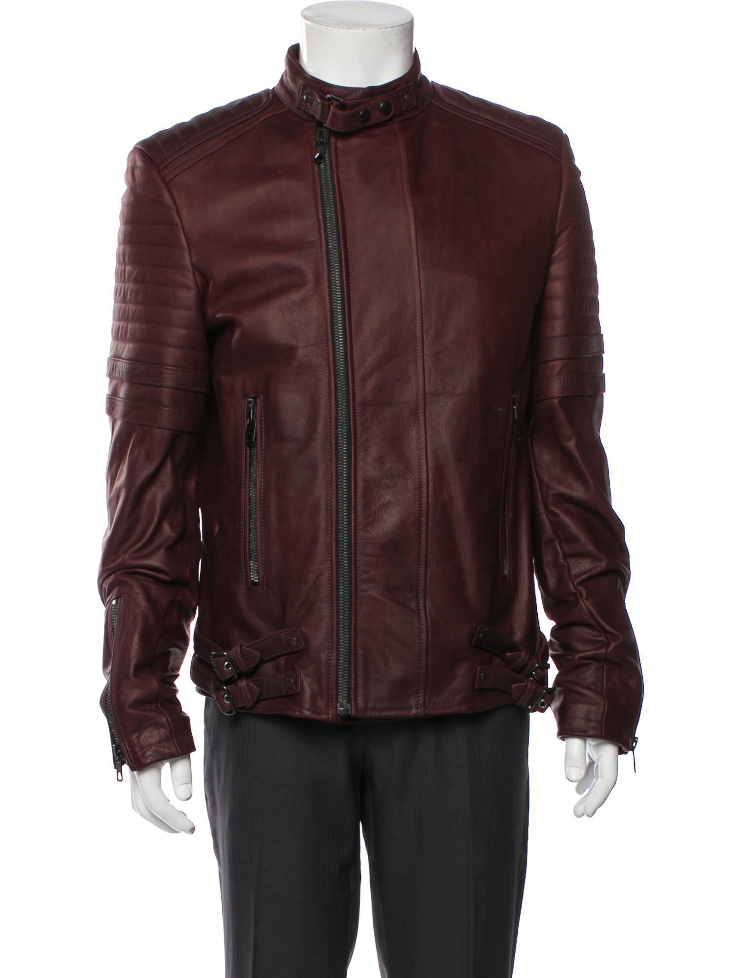 Diesel Black Gold Leather Moto Jacket