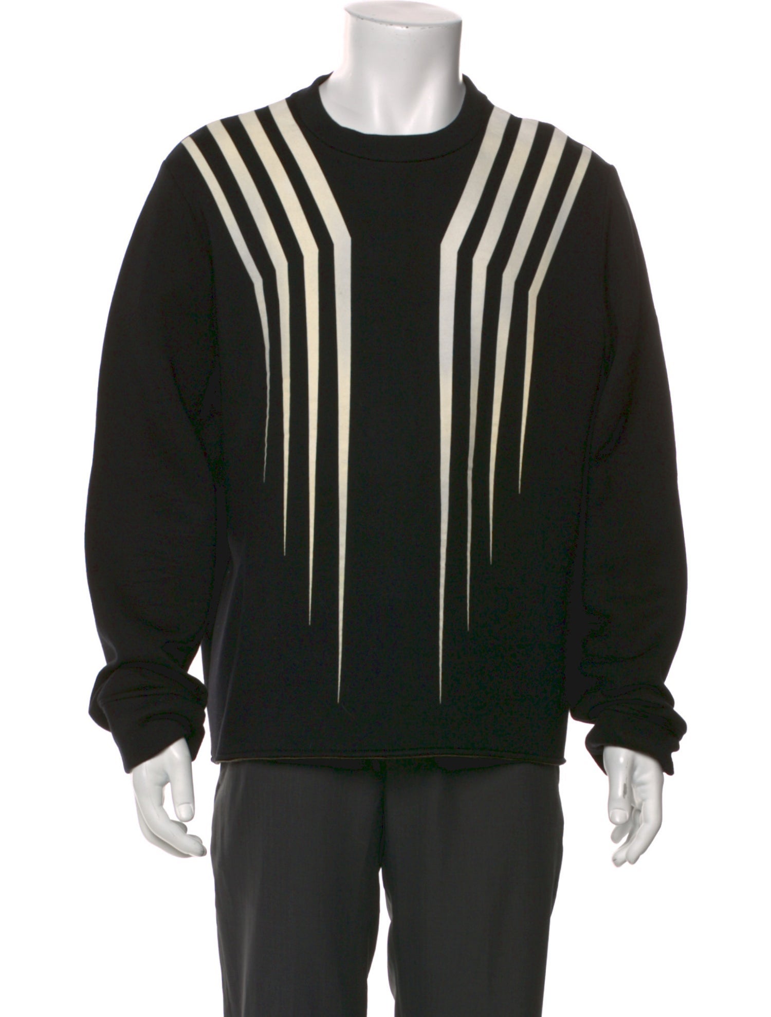 Diesel Black Gold Striped Crew Neck Sweatshirt
