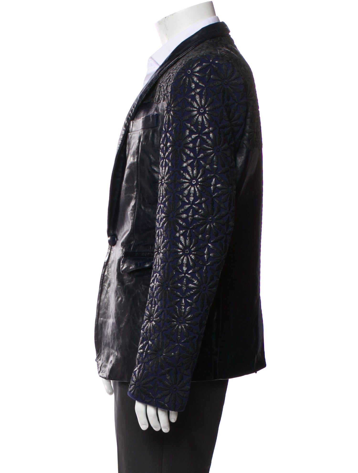 Diesel Black Gold Leather Moto Jacket