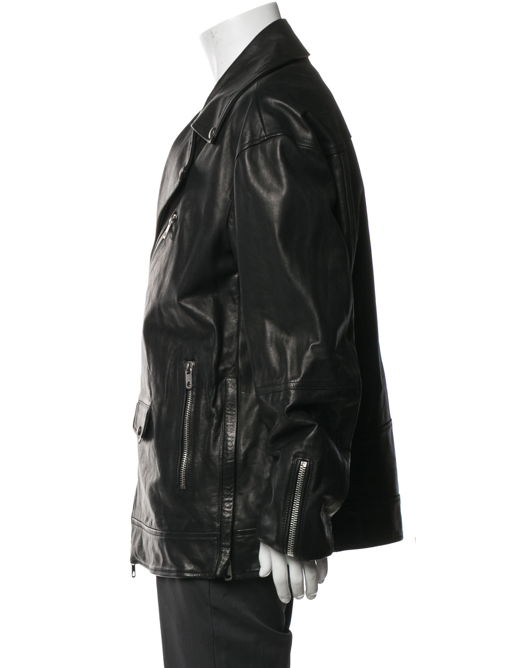 Diesel Black Gold Leather Moto Jacket