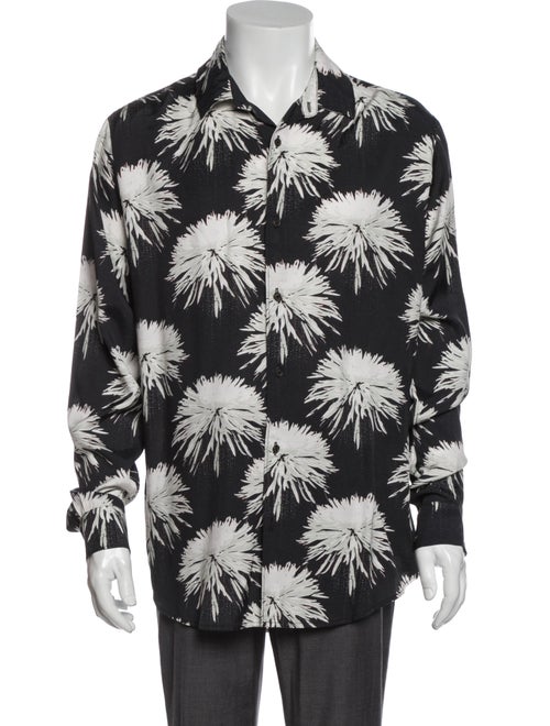 Double Rainbouu Patterned Long Sleeve Shirt Black