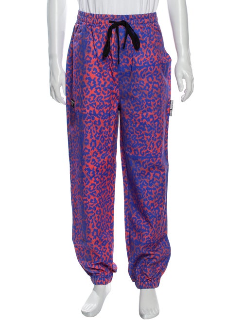 Double Rainbouu Animal Print Pants Blue