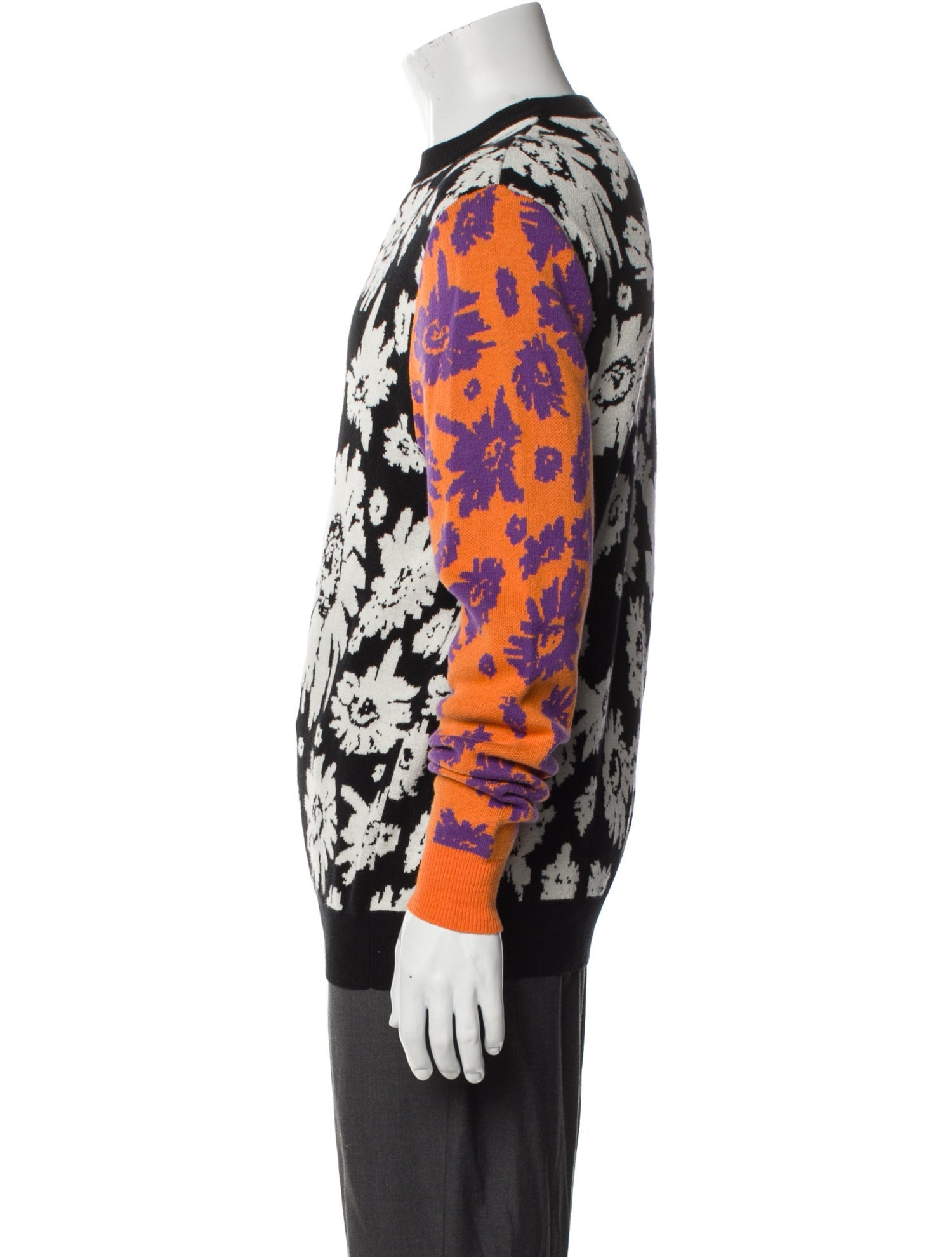 Double Rainbouu Floral Print Crew Neck Pullover