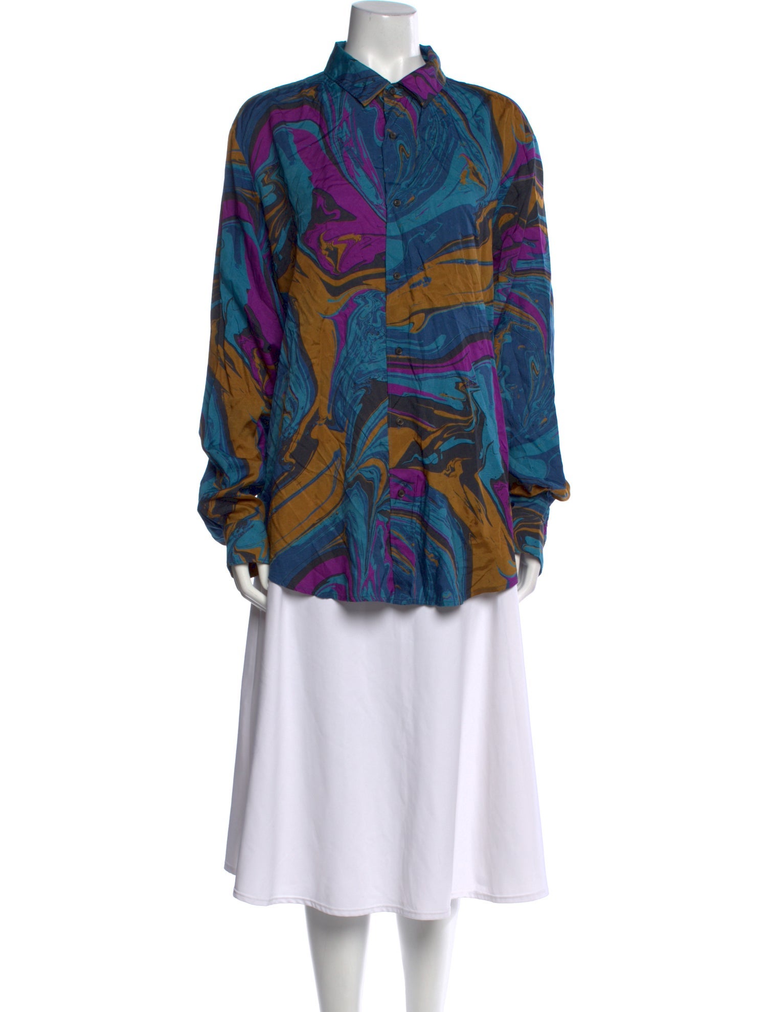 Double Rainbouu Printed Long Sleeve Tunic