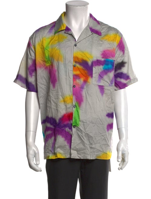 Double Rainbouu Tie-Dye Print Short Sleeve Shirt