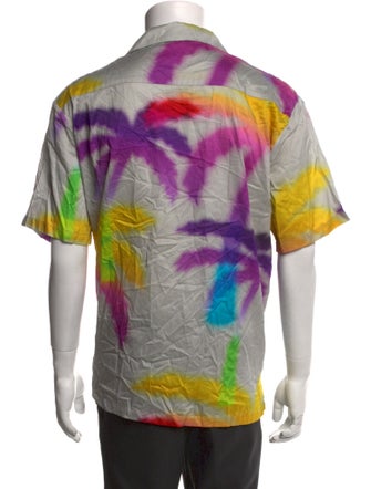 Double Rainbouu Tie-Dye Print Short Sleeve Shirt