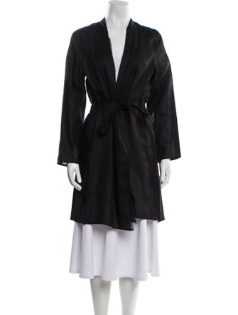 Denis Colomb Linen Faux Fur Coat