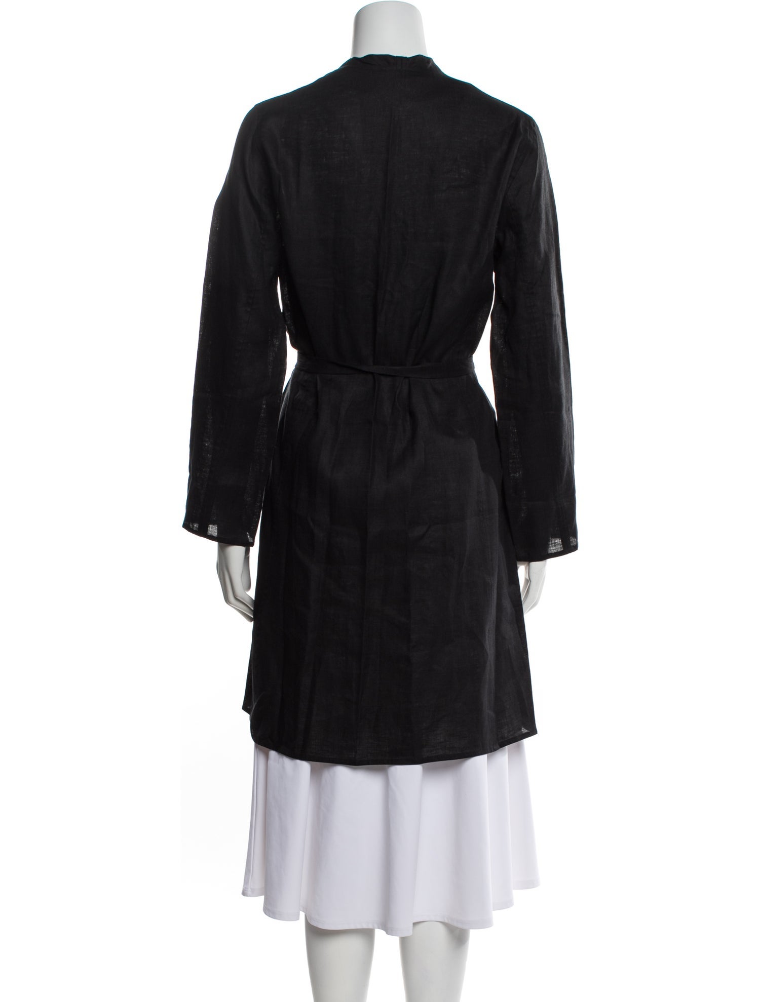 Denis Colomb Linen Faux Fur Coat