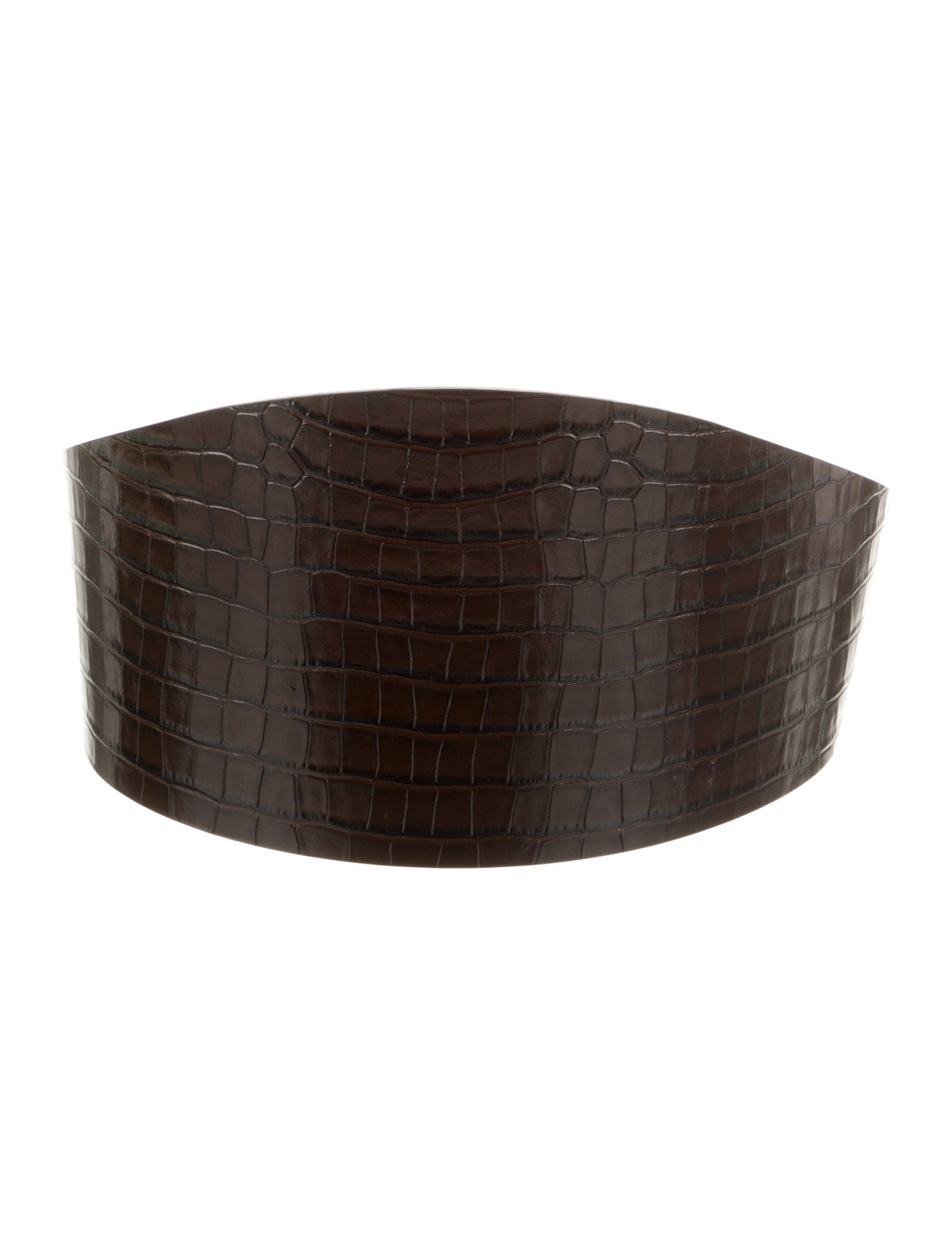 Déhanche Wide Crocodile Waist Belt