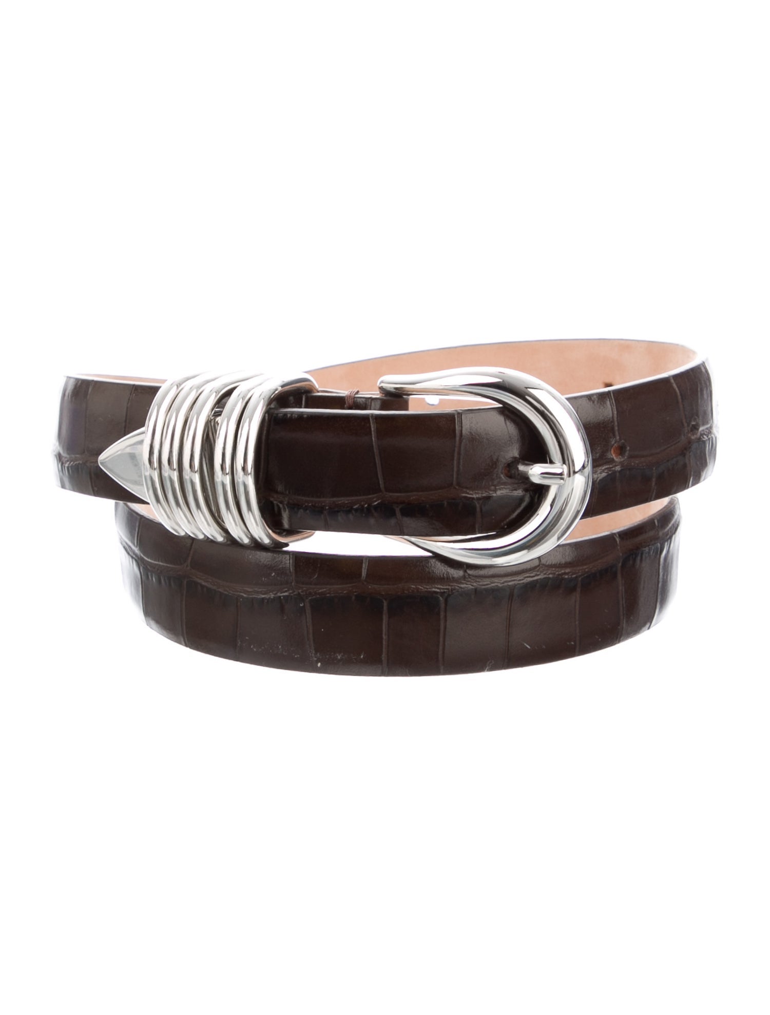 Déhanche Embossed Leather Belt