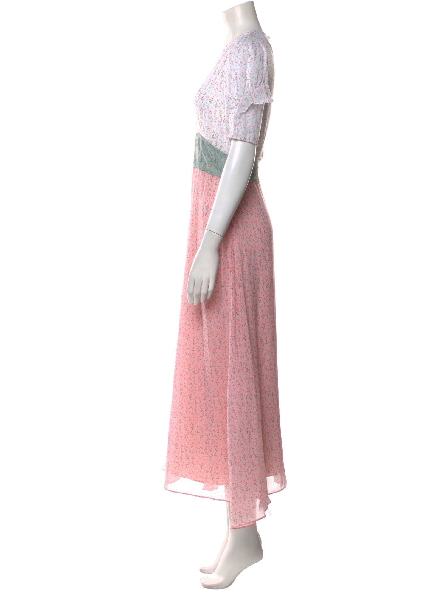 Divine Heritage Floral Print Long Dress