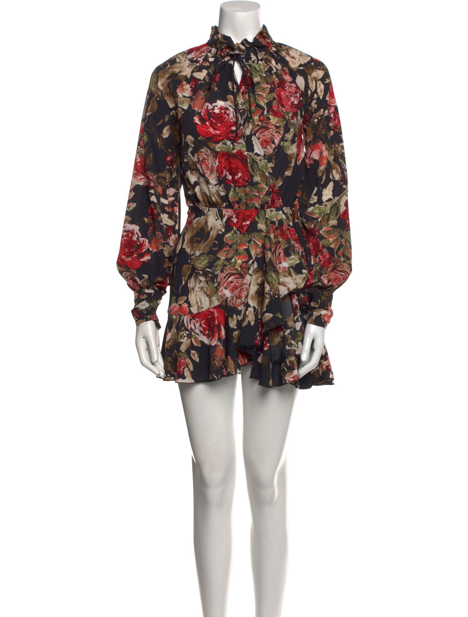 Divine Heritage Floral Print Mini Dress
