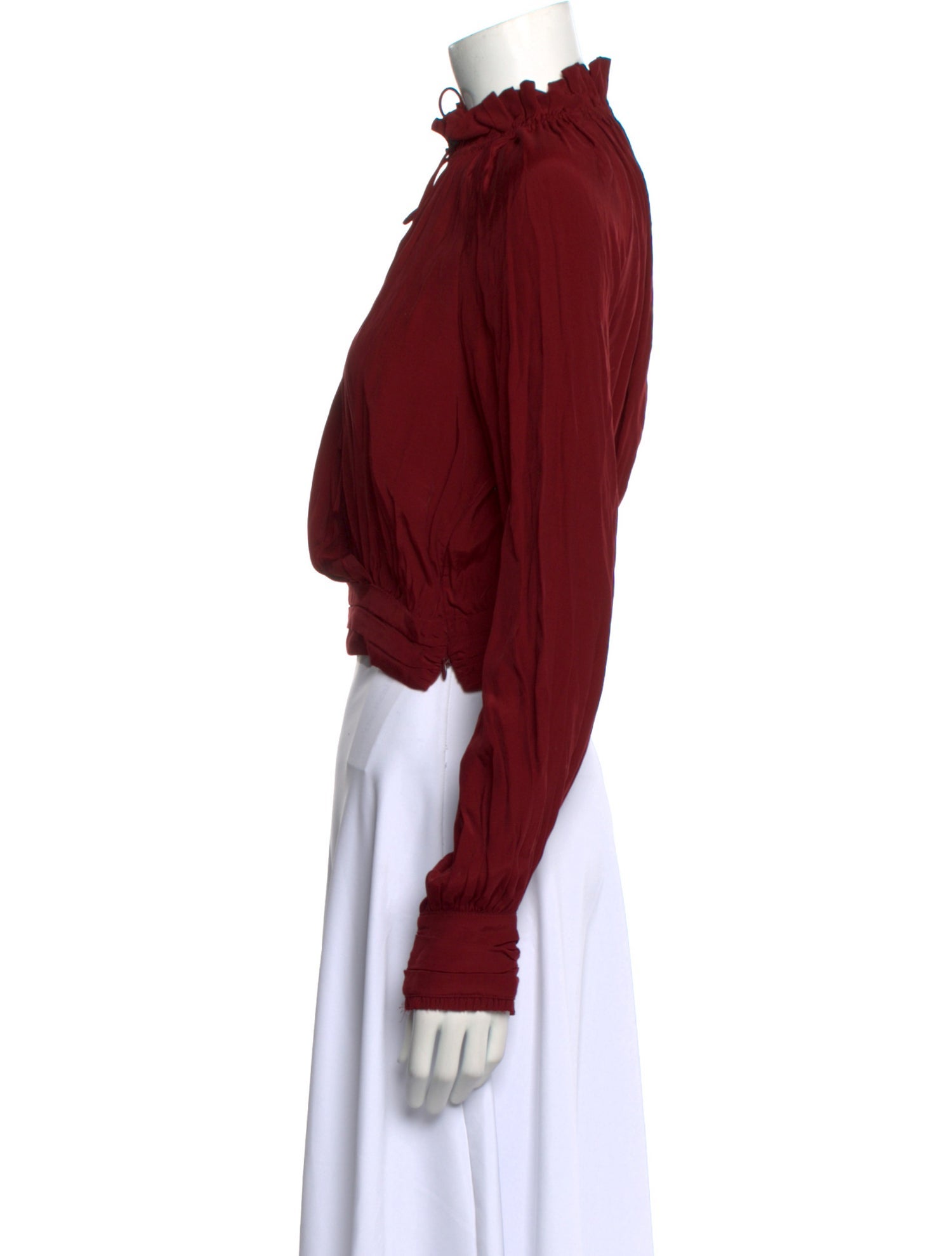 Divine Heritage Mock Neck Long Sleeve Crop Top