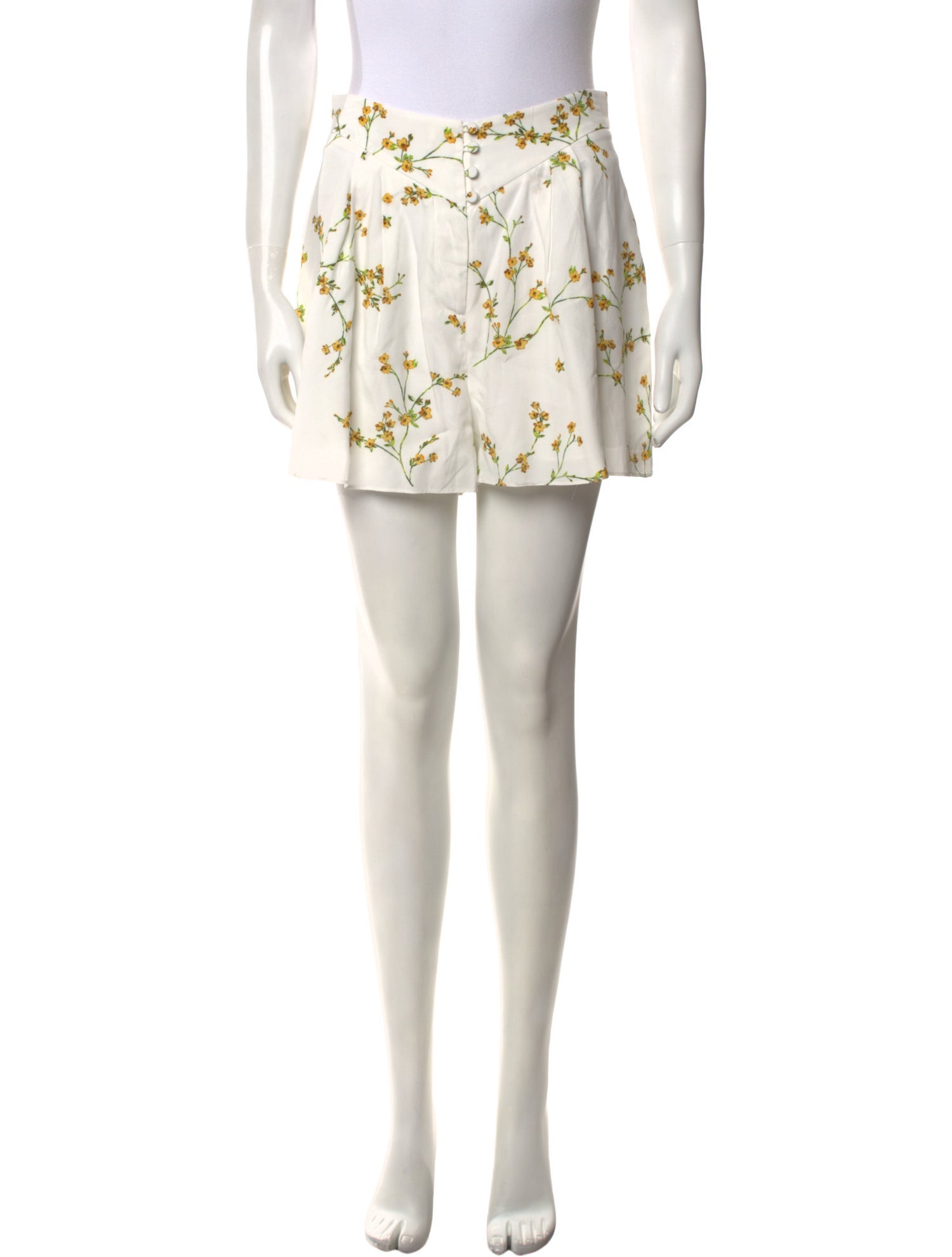 Divine Heritage Floral Print Mini Shorts