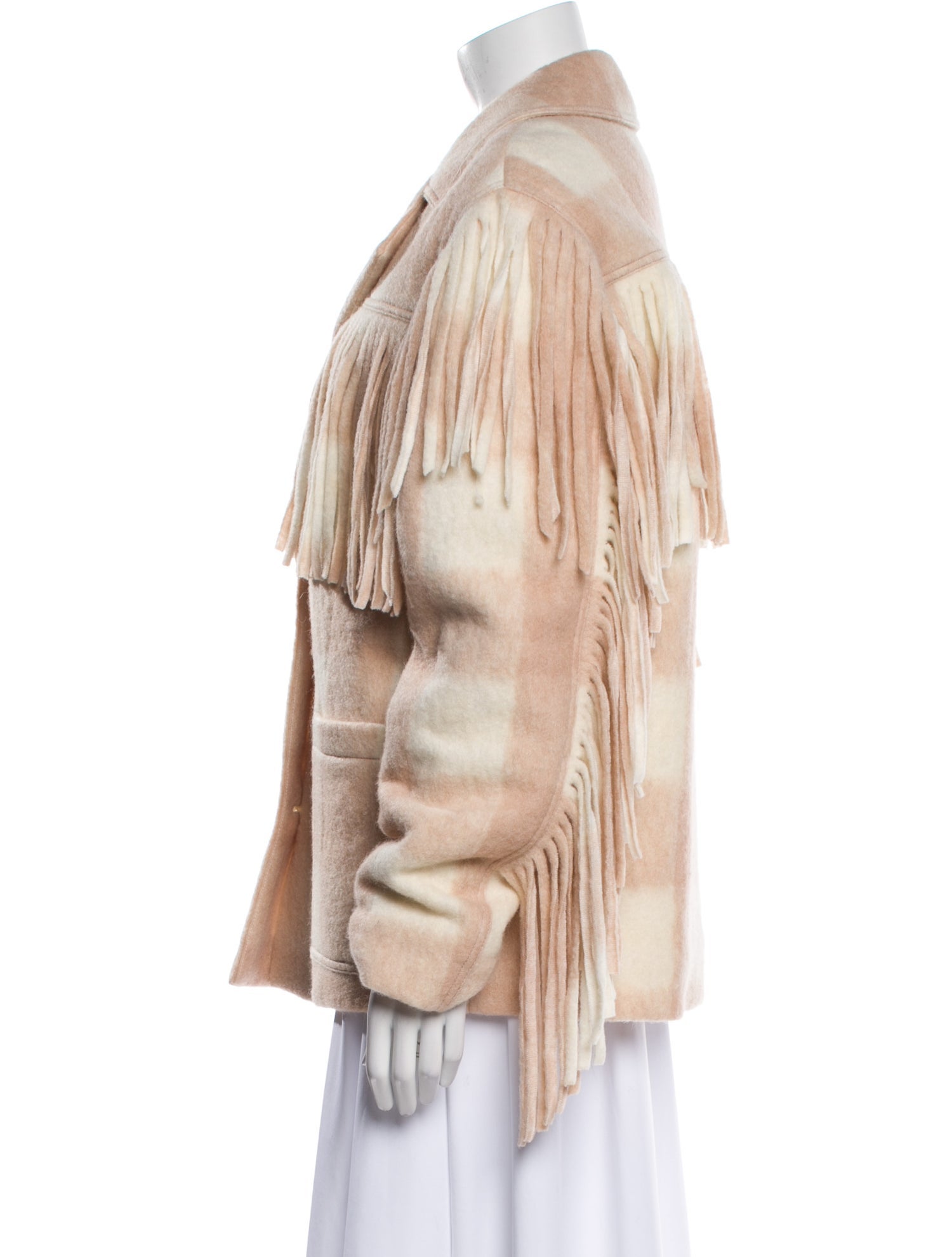 Divine Heritage Virgin Wool Plaid Print Coat w/ Tags