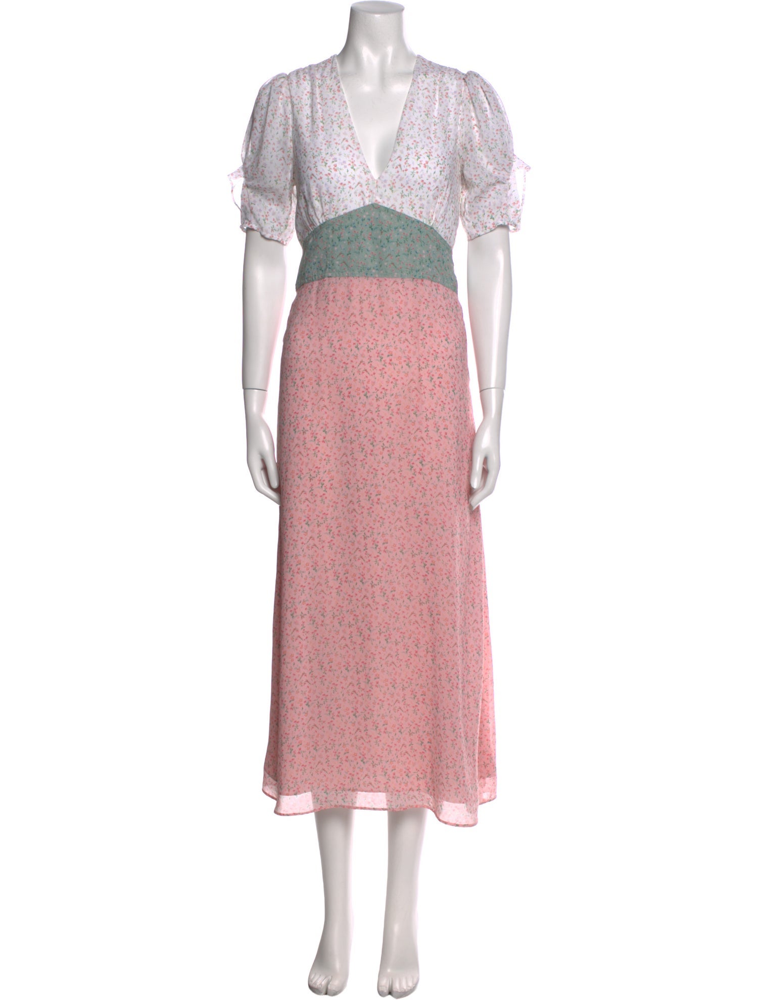 Divine Heritage Floral Print Long Dress