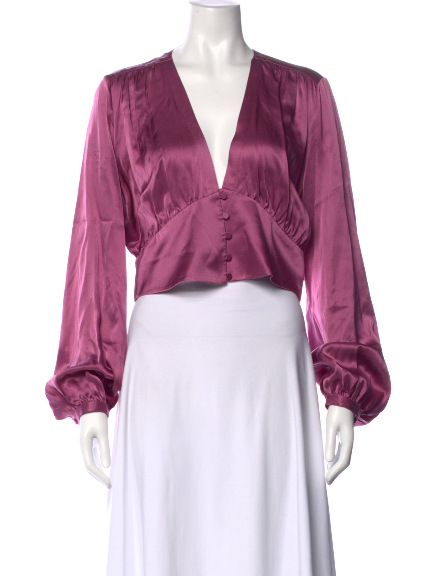 Divine Heritage Silk V-Neck Blouse