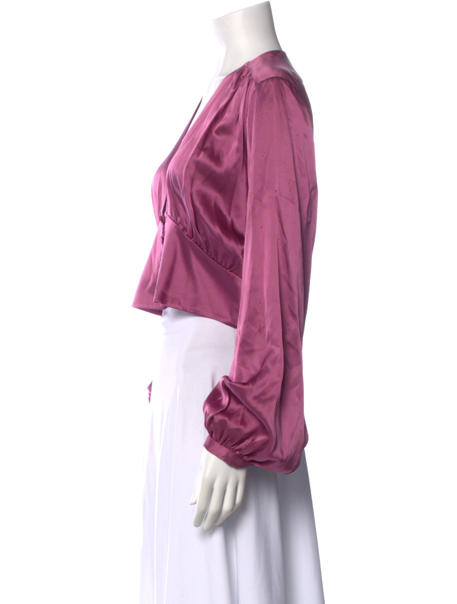 Divine Heritage Silk V-Neck Blouse